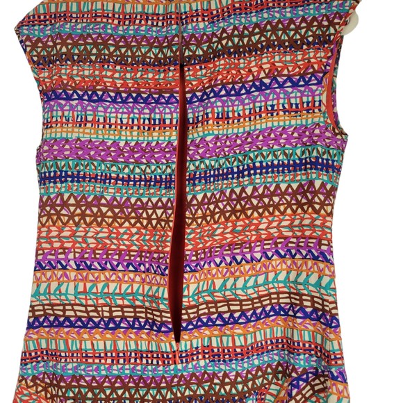 CeCe by Cynthia Steffe Sleeveless Drop Waist Dress Lined Multicolor size 6 - Picture 3 of 10